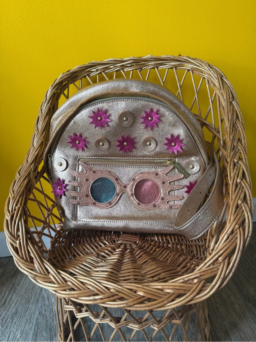 Luna Lovegood Danielle Nicole Mini Backpack Gold Harry Potter RARE - Picture 1 of 8